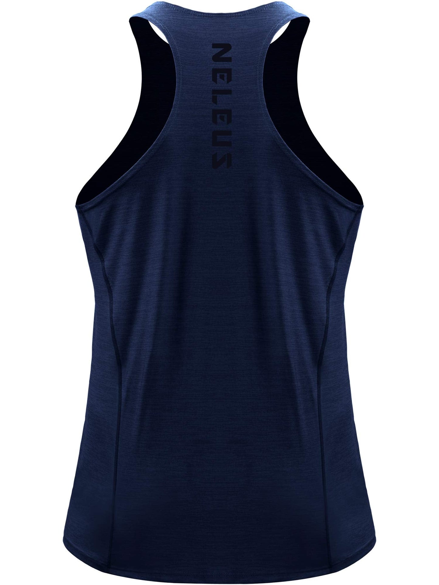 NELEUS Men's 3 Pack Running Tank Tops Dry Fit Muscle Athletic Workout Shirts,5069,Navy,Light Grey,Light Green,US L,EU XL