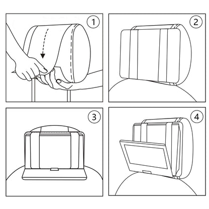 Hikig DVD Player Headrest Mount Holder - Portable DVD Player Mount for Car Back Seat Headrest - Swivel & Flip - 7 to 11 Inch