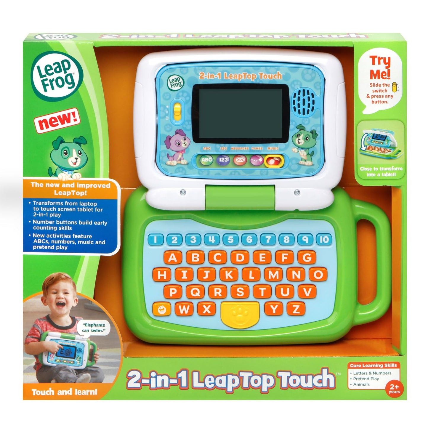 LeapFrog 2-in-1 LeapTop Touch, Green