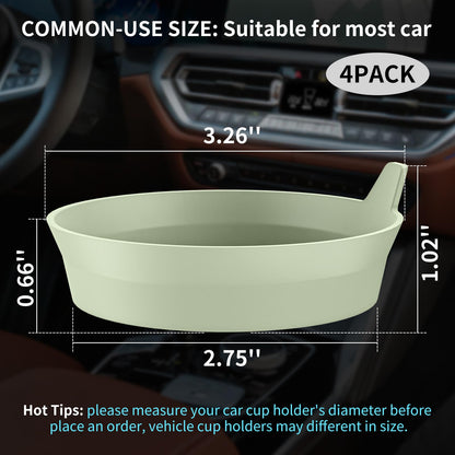 ME.FAN Car Cup Holder Coasters [4 Pack] Silicone Cups Mats, Automotive Universal Non-Slip Recessed Interior Accessories Desert Sage