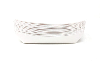 Mr Miracle 7 Inch Paper Hot Dog Tray in White. Pack of 250. Disposable, Recyclable and Fully Biodegradable. Made in USA