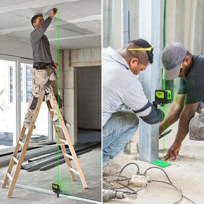 3 - Plumb Dot Laser Leveler Tool (No Laser Line), Huepar 3 Spots Laser Self-Leveling Green Plumb Bob for Soldering and Points Reference Positioning, 197Ft Working Range, Battery Included - 9300G