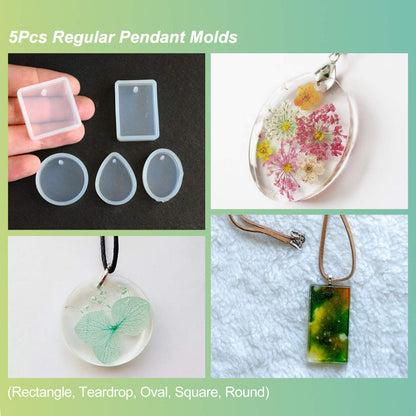 LET'S RESIN 30pcs Resin Jewelry Molds, Jewelry Molds for UV Resin, Resina Silicone Molds kit with Bracelet,Pendant,Ring for Epoxy Casting