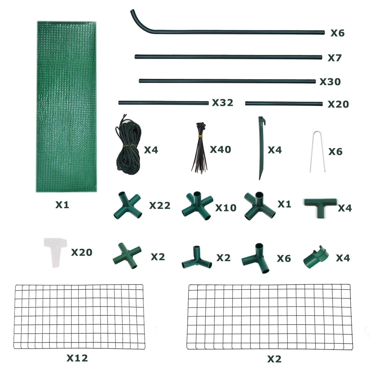 Purlyu Walk-in Greenhouse for Outdoors, Thickened PE Cover & Heavy Duty Powder-Coated Steel, Mesh Door & Screen Windows, 14 Sturdy Shelves 4.7x4.7x6.4 FT, (GHW002G)