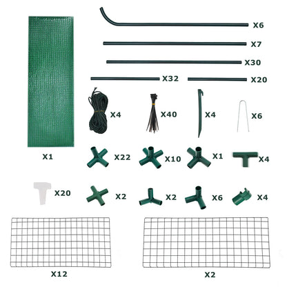 Purlyu Walk-in Greenhouse for Outdoors, Thickened PE Cover & Heavy Duty Powder-Coated Steel, Mesh Door & Screen Windows, 14 Sturdy Shelves 4.7x4.7x6.4 FT, (GHW002G)
