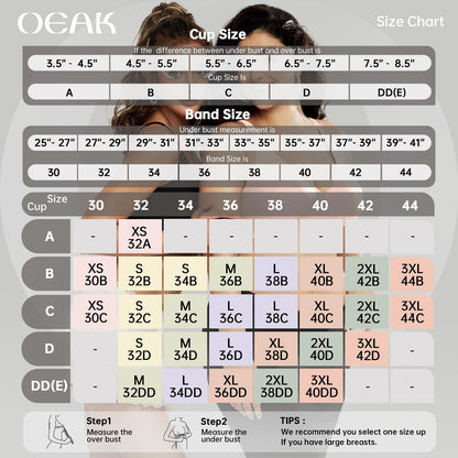 OEAK Womens Deep V Bras Wireless Comfortable Bra Supportive No Underwire Bras Tshirt Push Up Bralettes Plunge Seamless Bra Beige XS