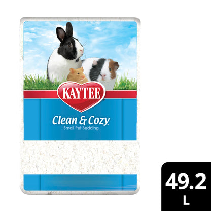 Kaytee Clean & Cozy White Paper Bedding, Made for Small Animals, 49.2 Liters