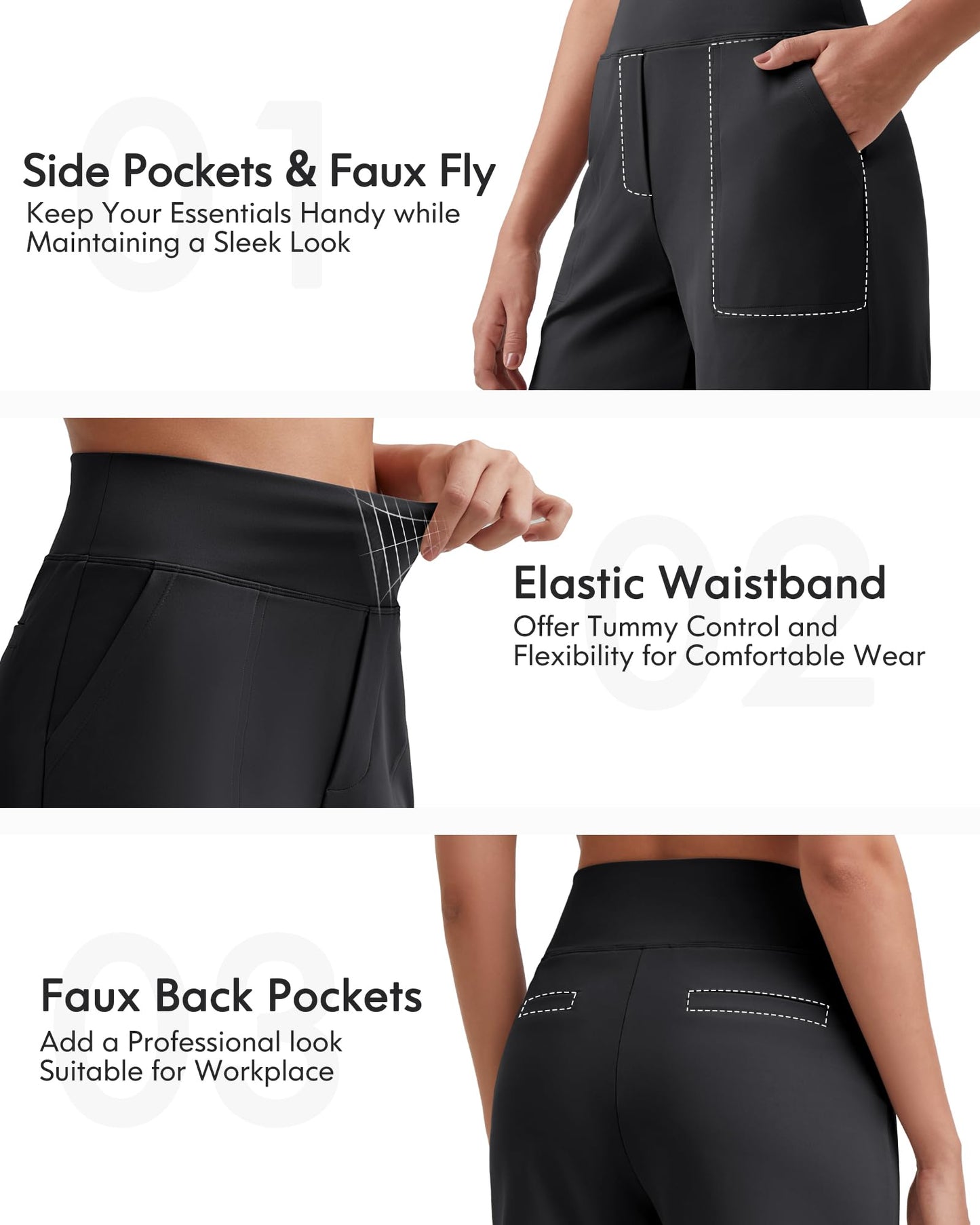 G4Free Athletic Shorts for Women 5'' High Waisted Yoga Running Shorts Dressy Summer Casual Shorts with Pockets Stretch (Black,M,5")