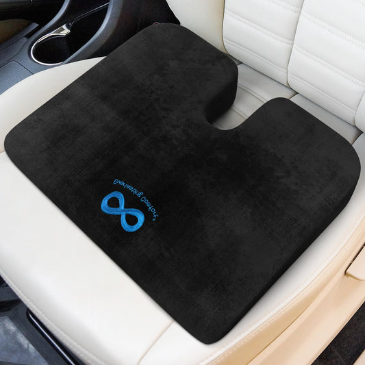 Everlasting Comfort Car Seat Cushion for Driving - Wedge Car Cushion for Office, Travel, Gaming Chair - Memory Foam Booster Seat - Non-Slip, Washable Cover