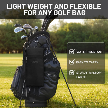 MIER Golf Cooler Bag Insulated Soft Cooler Bag Golf Accessories for Men 9 Cans Portable Beer Cooler Sleeve for Picnic Beach Outdoor Activities, Black