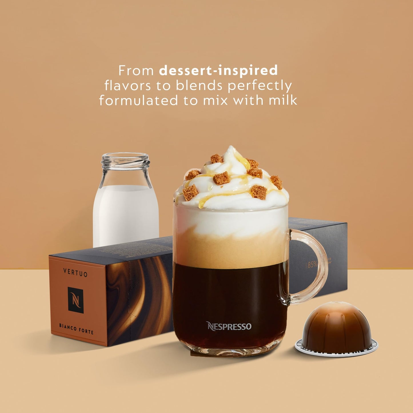 Nespresso VertuoPlus Coffee and Espresso Machine by De'Longhi with Milk Frother, Ink Black