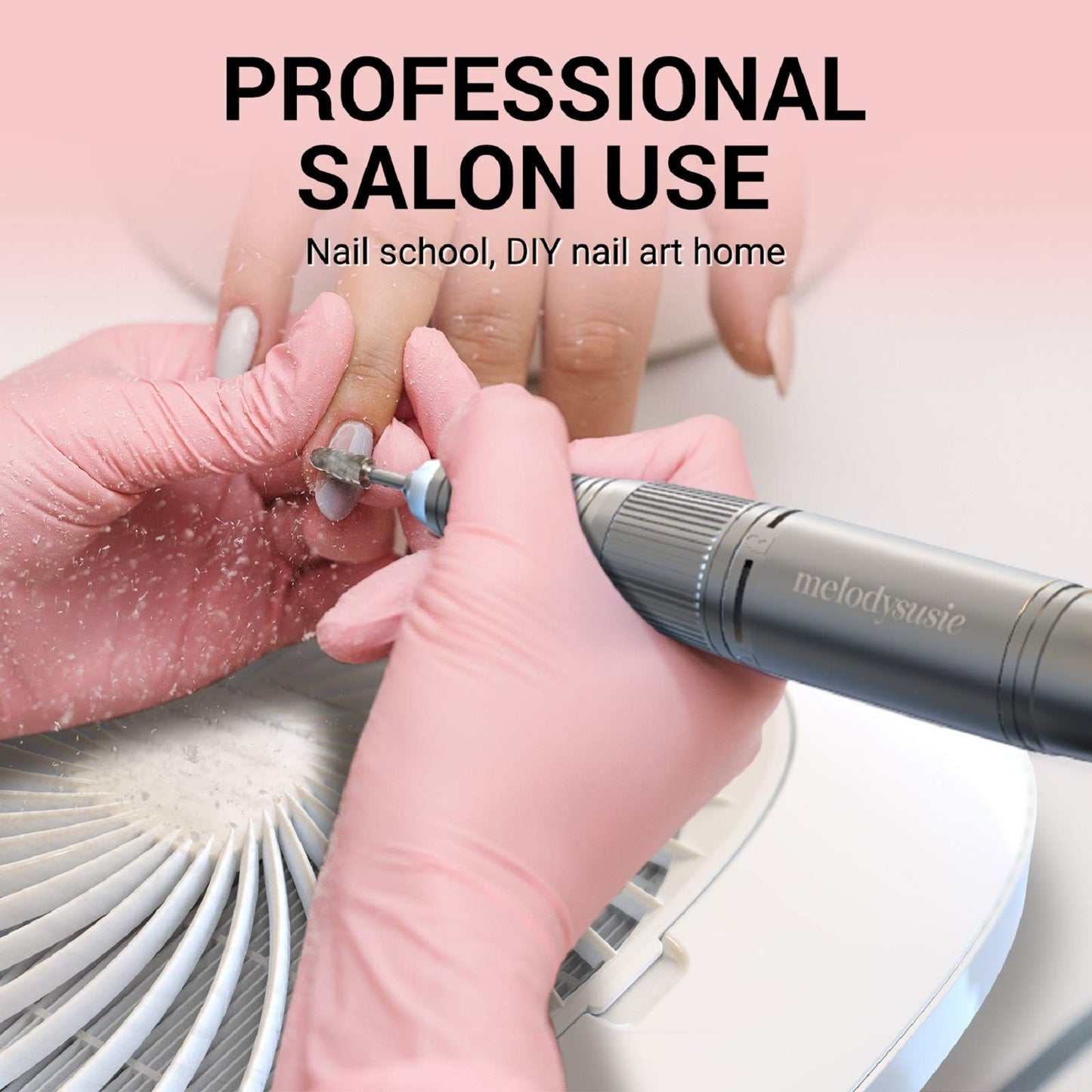 MelodySusie 2 in 1 Nail Drill with Nail Dust Collector, Gifts for Women, Professional 30000RPM Electric Nail Drill Efile with Nail Dust Vacuum Collector for Acrylic Gel Nails Polishing