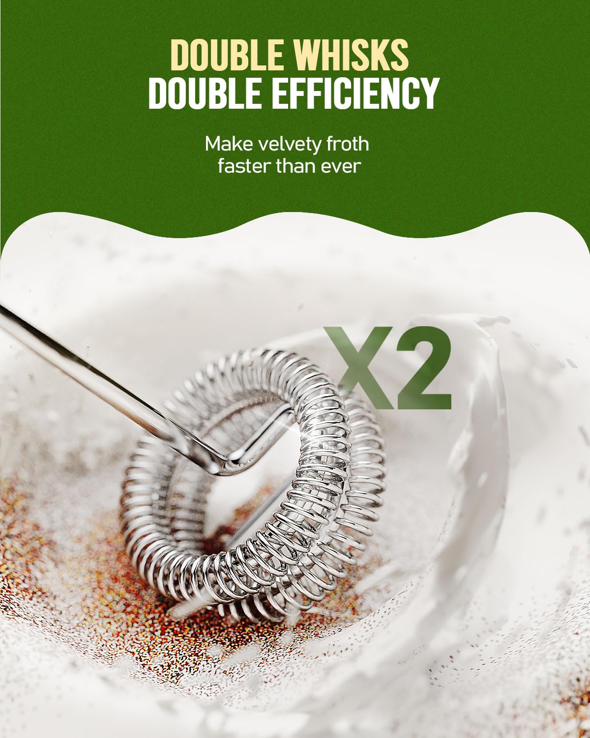 Maestri House Rechargeable Milk Frother with Stand, LunaFro Handheld Electric Foam Maker Waterproof Detachable Stainless Steel Whisk Drink Mixer Foamer for Lattes, Cappuccino