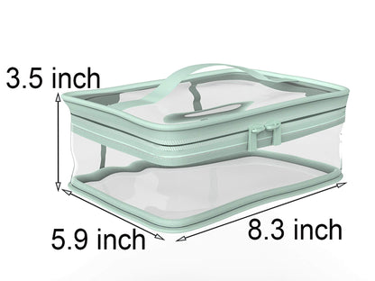 Makeup Bag Zipper Waterproof Portable Travel Storage Pouch 2 Pcs