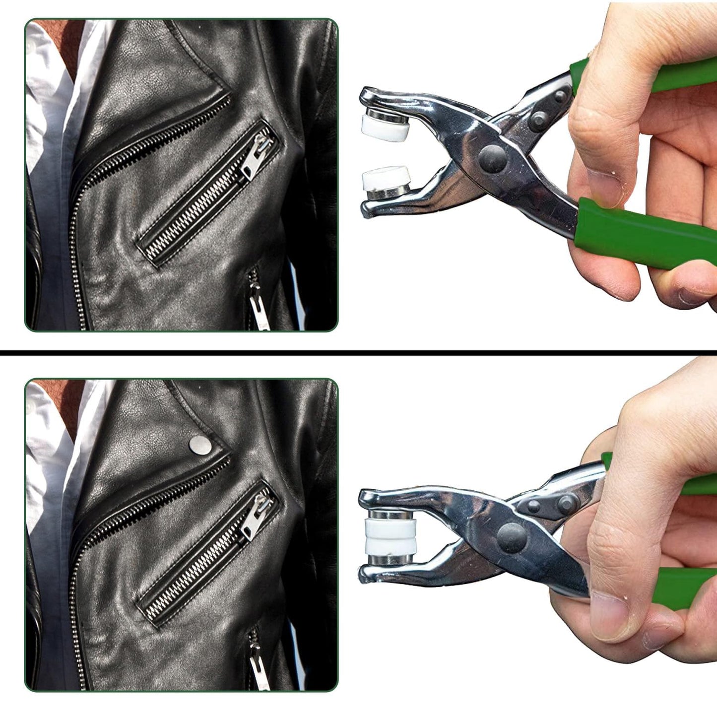 Mandala Crafts Metal Snap Button Kit - Snap Fastener Tool - Size 14 Metal Snaps Buttons for Clothing & Leather Crafting