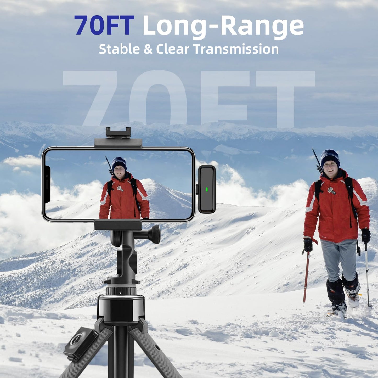 NPTCL Wireless USB Microphone for PC Laptop iPhone 16/15 Android Phone - Noise Canceling Lapel Lavalier Mic with 24H Charging Case for Video Recording Vlog TikTok Podcast Live Streaming (USB & USBC)