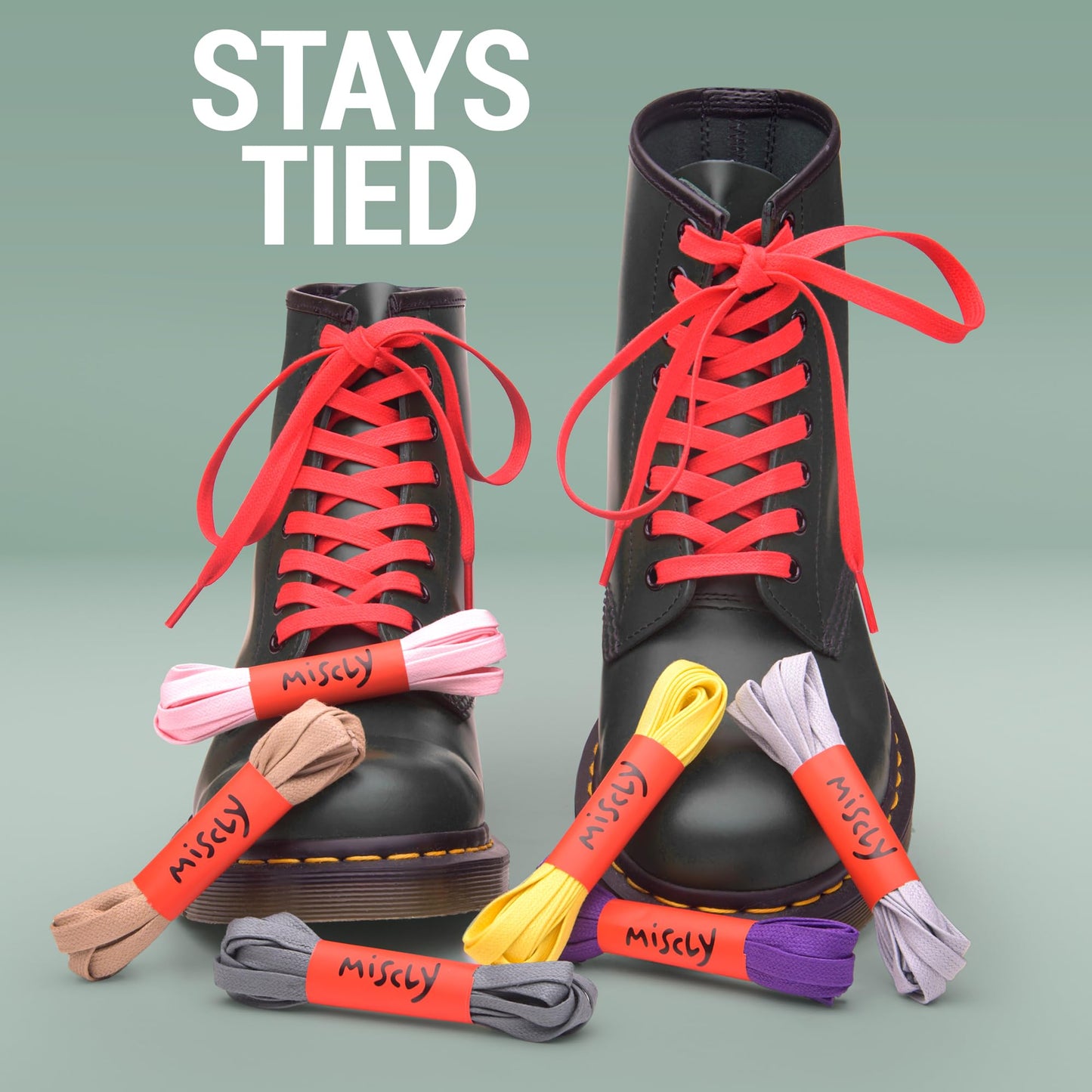 Miscly Flat Waxed Cotton Shoe Laces for Boots, Sneakers, and Shoes – Multiple Lengths and Colors Available (45", Dark Brown)