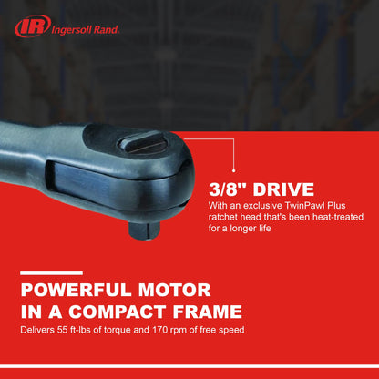 Ingersoll Rand 170G 3/8" Air Ratchet Wrench, 55 ft-lb Torque, 170 RPM