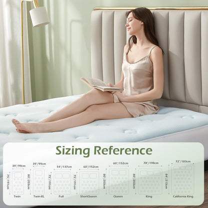 Hansleep Queen Mattress Topper Viscose Derived from Bamboo, Memory Foam Pillow Top Mattress Topper Queen with Deep Pocket, Breathable Mattress Pad for Back Pain Relief, 60" x80", White