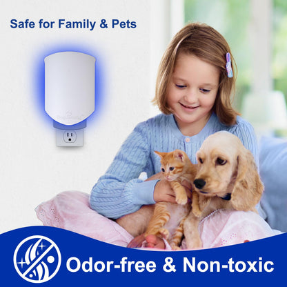 Flying Insect Trap for Indoors: Light Trap Captures Fruit Flies, Gnats, and Houseflies, BUG PARKING 1 Device and 3 Refills Silent Bug Catcher with UV Light for Indoor-Plants, Kitchen