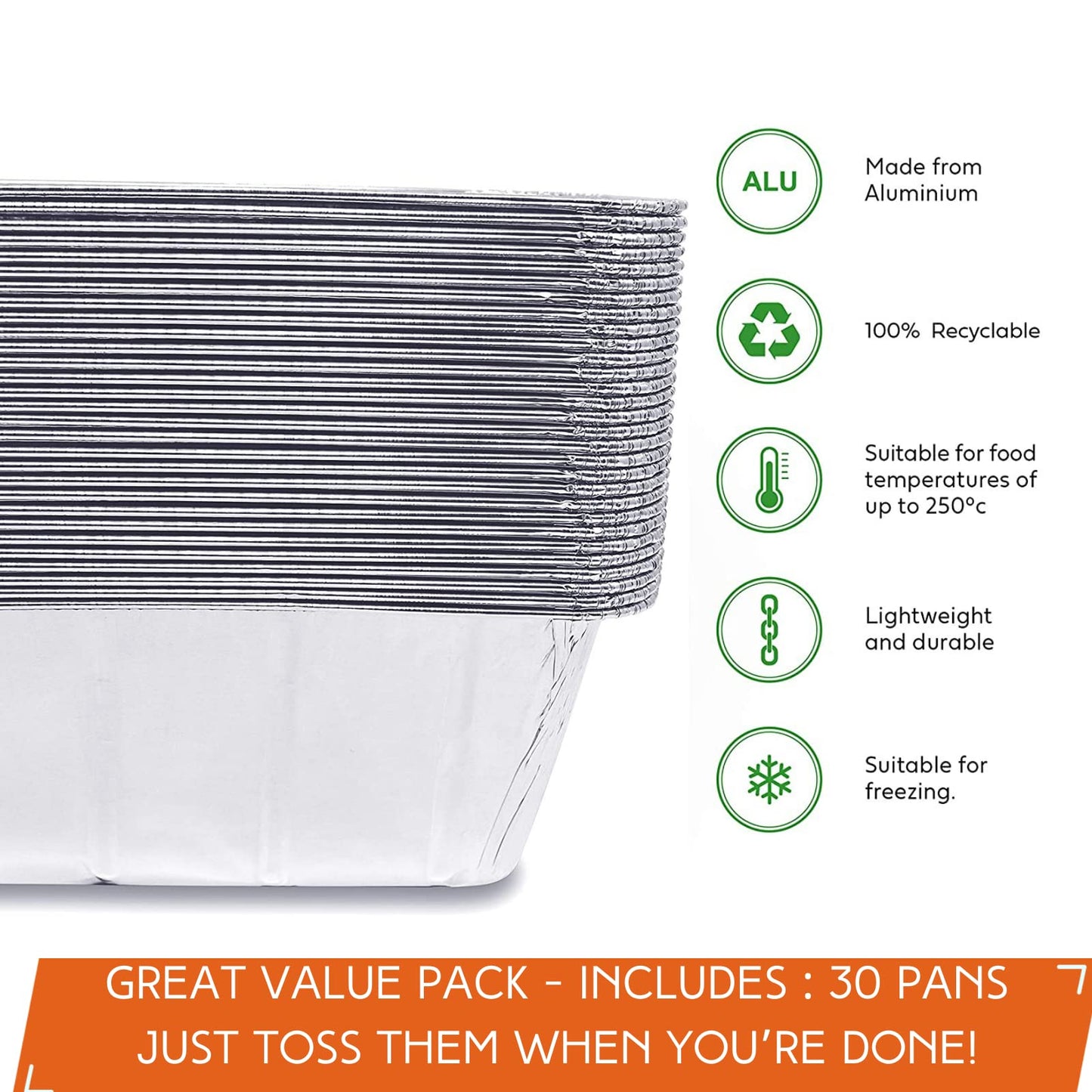 30-Pack Blackstone Griddle Accessories Drip Pan Liners, Aluminum Foil Pan Disposable for 17" 22" 28" 36" Blackstone Griddle Drip Tray Holder Grill Rear Grease Catcher Cup Liners