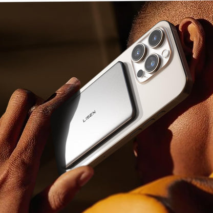 LISEN 0.3‘’ Ultra Slim MagSafe Portable Charger,5000mAh Wireless Card Slim MagSafe Battery Pack,Travel Essentials iPhone Accessories,Magnetic Power Bank for 17 Air iPhone 16 Pro Max Plus/15/14/13/12