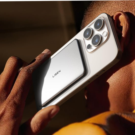 LISEN 0.3‘’ Ultra Slim MagSafe Portable Charger,5000mAh Wireless Card Slim MagSafe Battery Pack,Travel Essentials iPhone Accessories,Magnetic Power Bank for 17 Air iPhone 16 Pro Max Plus/15/14/13/12