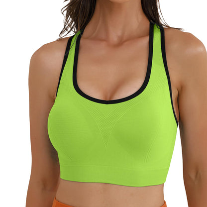 Match Racerback Sports Bras for Women – Padded Seamless Strappy Workout Tops for Yoga Gym Runing Fitness Sports Bras (1 Pack of 3(Green-Gray-Blue), X-Large)