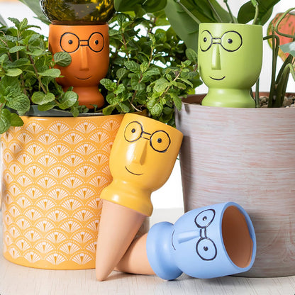 4 Pack Terracotta Watering Spikes, Vacation Self-Watering Planters Devices - Continuous Moisture with Slow Release Watering System - Perfect for Indoor Outdoor Plants (Big Head)