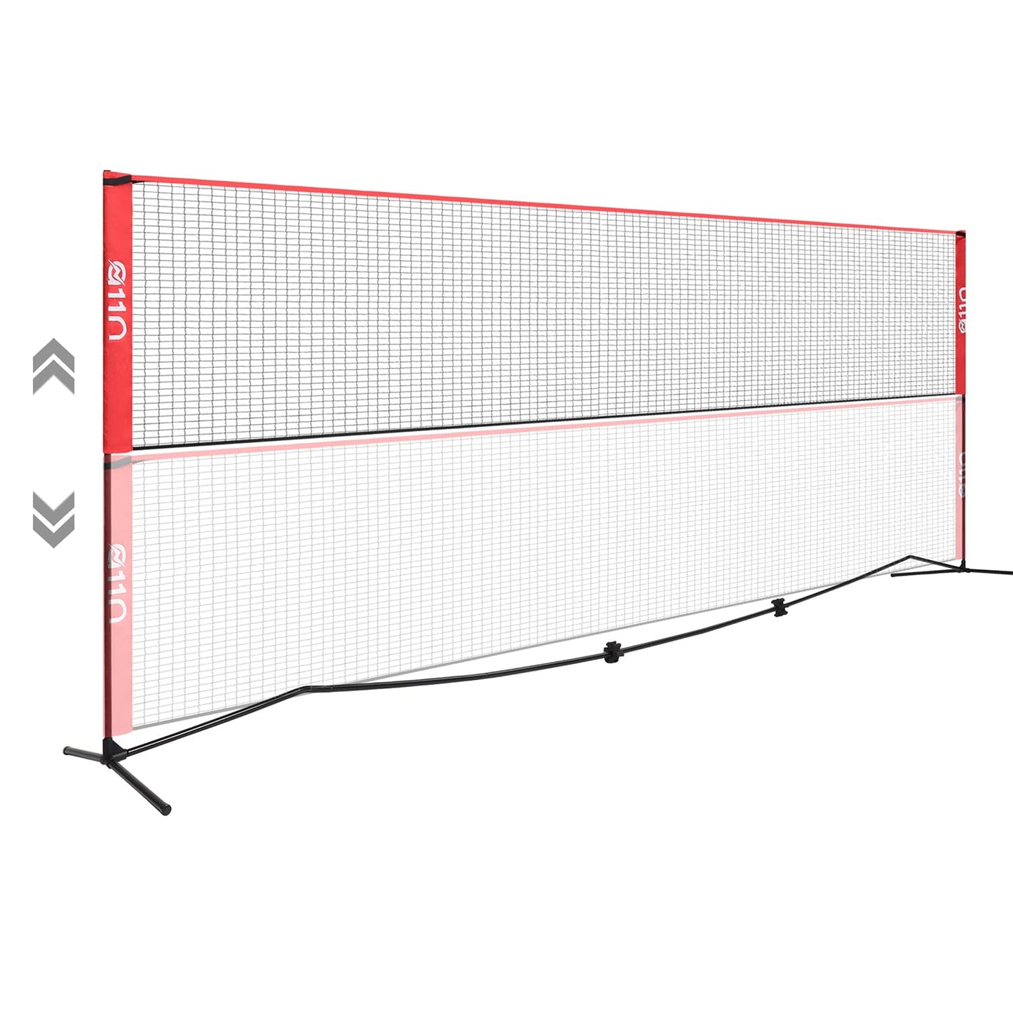 A11N 20ft Badminton Pickleball Net - Height Adjustable for Junior Tennis, Soccer Tennis & Kids Volleyball - Portable for Indoor & Outdoor Play