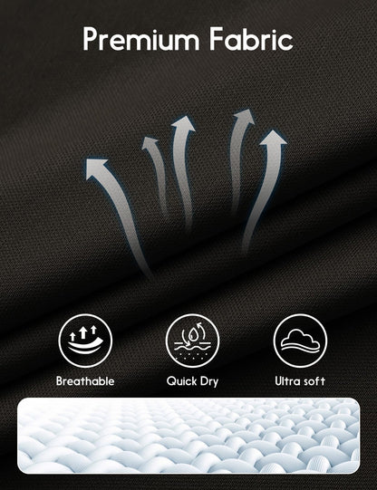 Opna Men's Big & Tall Short Sleeve Moisture Wicking Athletic T-Shirts Regular Sizes & XLT's Black