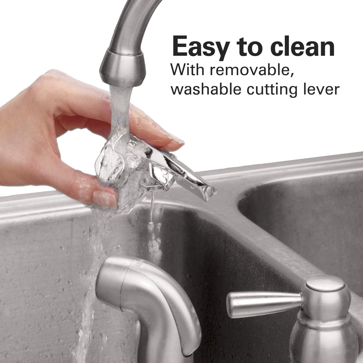 Hamilton Beach Extra-Tall Electric Automatic Can Opener with Easy-Clean Detachable Cutting Lever, Cord Storage, Knife Sharpener, Brushed Stainless Steel (76700)