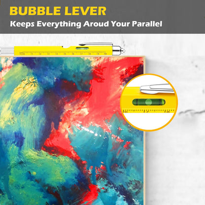 Gifts for Dad Men Him,2 Pack Multitool Pen,Multi-tool Pen with [Stylus, Ballpoint Pen, 6 refills, 4" Ruler, Level, Phillips Screwdriver,LED] (Yellow)