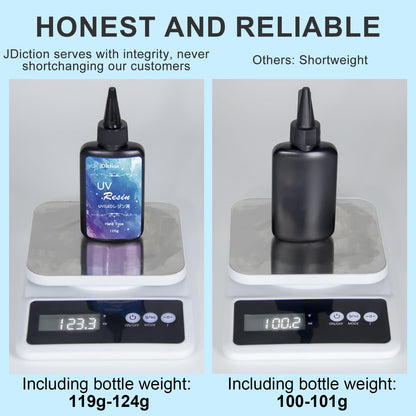 JDiction UV Resin, 500g Upgrade Ultraviolet Epoxy Resin Crystal Clear Hard Glue Solar Cure Sunlight Activated Resin Kit for Handmade Jewelry, DIY Craft Decoration, Casting and Coating