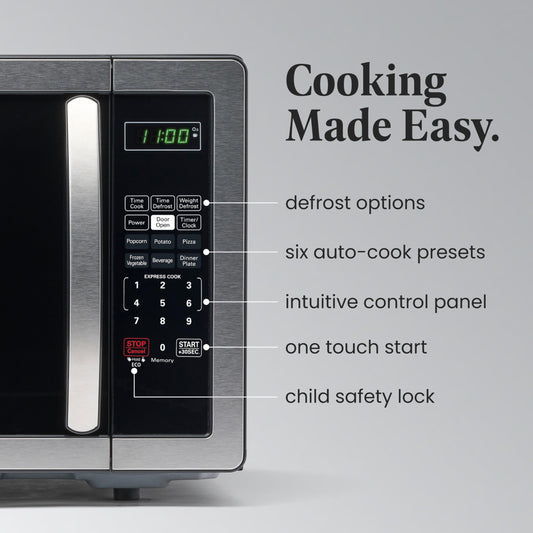 Farberware FMWO11AHTBKB 1.1 Cu. Ft. Stainless Steel Countertop Microwave Oven