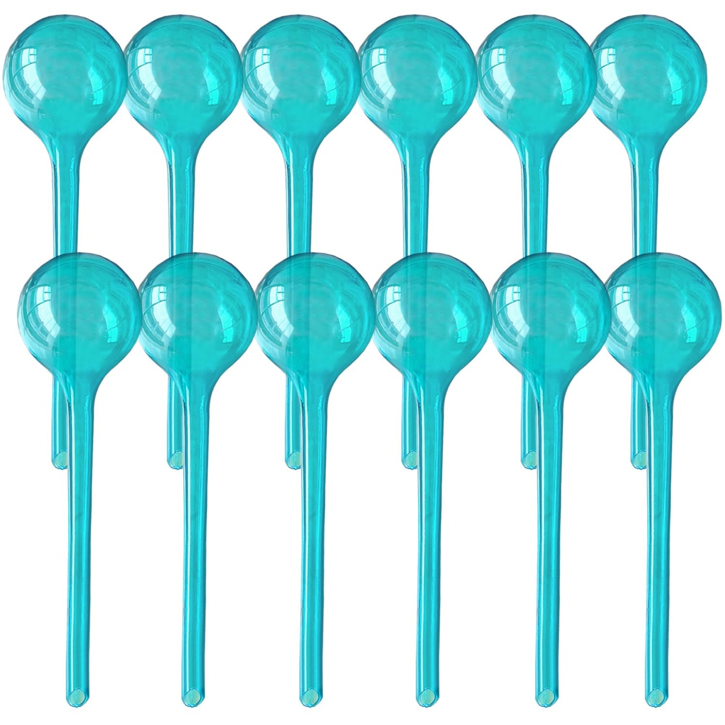 Logresy Plant Watering Stakes, Large 12pcs Flower Automatic Watering Bulbs, Plastic Plant Flower Self Watering Globes, Garden Self Watering Planter Insert for Daily Watering