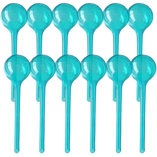 Logresy Plant Watering Stakes, Large 12pcs Flower Automatic Watering Bulbs, Plastic Plant Flower Self Watering Globes, Garden Self Watering Planter Insert for Daily Watering
