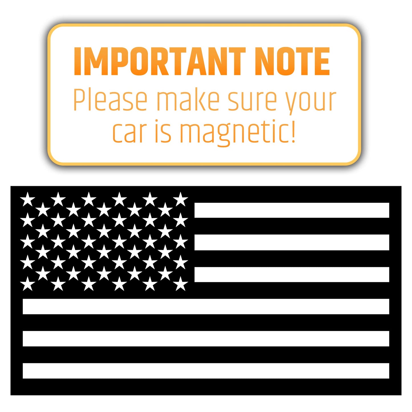 Premium American Flag Magnets for Trucks and Cars (3 Pack) + Bonus Reverse Design | Magnetic US Flags Cut-Out | Powerful Magnet - Will Never Fall Off Your Vehicle | Black | Not for Aluminum Cars