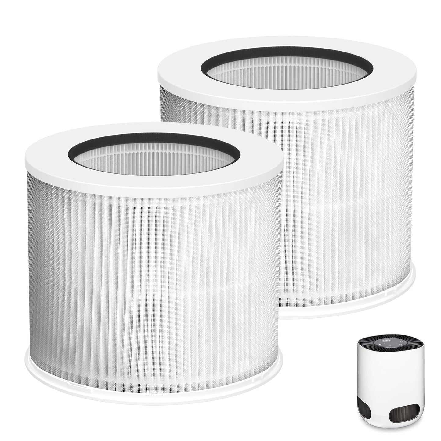12020 Filter Replacement Compatible with Clorox Tabletop Air Purifier model # 11020 and Clorox Tabletop Smart Air Purifier model # 11021, 12020 HEPA Filter with 200 Sq. Ft. Capacity, 2 Pack
