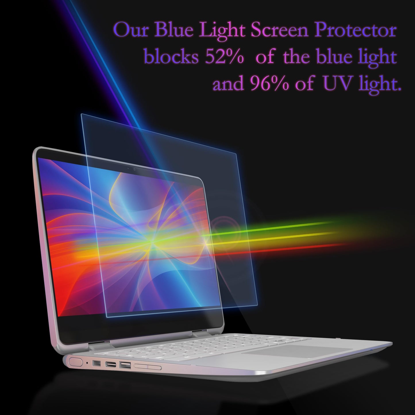 Premium Anti Blue Light and Anti Glare Screen Protector (3 Pack) for 14 Inches Laptop. Filter out Blue Light and relieve computer eye strain to help you sleep better