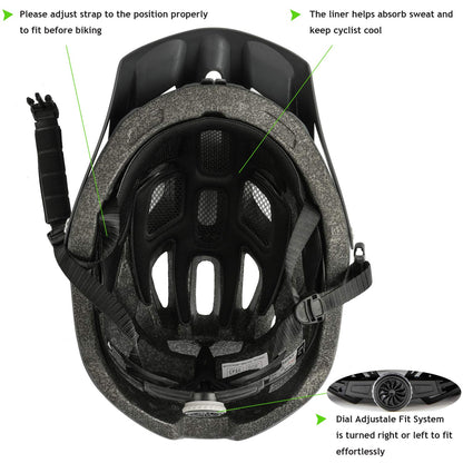 Exclusky Bike Helmet Adults Lightweight Bicycle Helmet Mountain Bike Helmet for Men Women