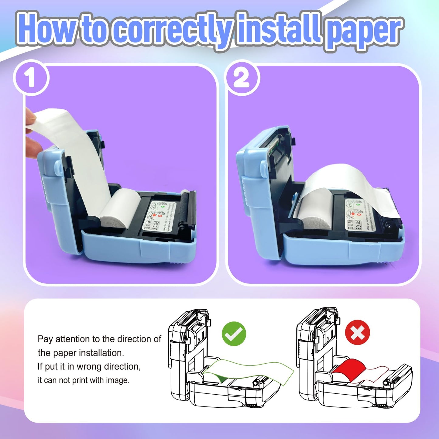 ESOXOFFORE Kids Camera Instant Print, Christmas Birthday Gifts for Kids Age 3-12, Selfie Digital Camera with 1080P Videos,Toddler Portable Travel Cameras Toy for 4 5 6 7 8 9 Year Old Boys Girls-Blue