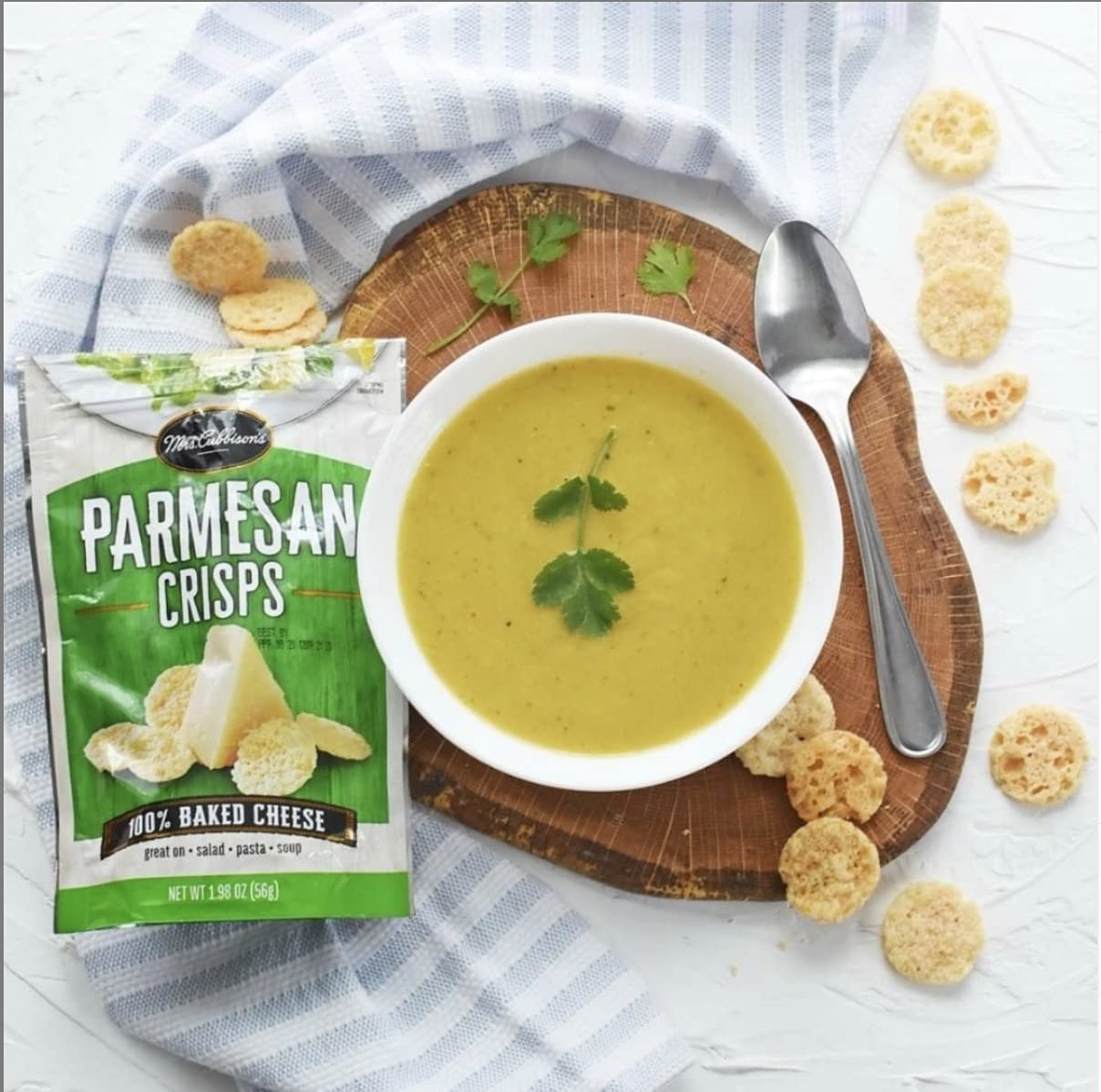 Mrs. Cubbison's Flavor 100 Real Keto Friendly Great for Snacking and Salad Topper, Parmesan Cheese Crisps, 1.98 Ounce