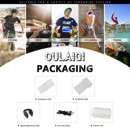 OULAIQI Cycling Sunglasses for Cycling Men Women Baseball Glasses 1 Lens