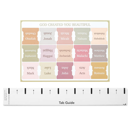 Mr. Pen- Bible Tabs, 75 Boho Theme Laminated Tabs for Women and Men, Study Bible Index, Book Labels