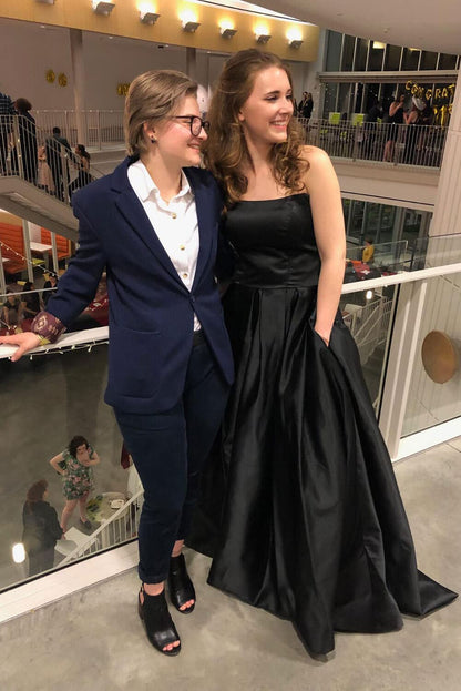 MllesReve Womens Long Strapless Satin Prom Dress Sleeveless Slit Evening Ball Gown with Pockets Burgundy Size 6