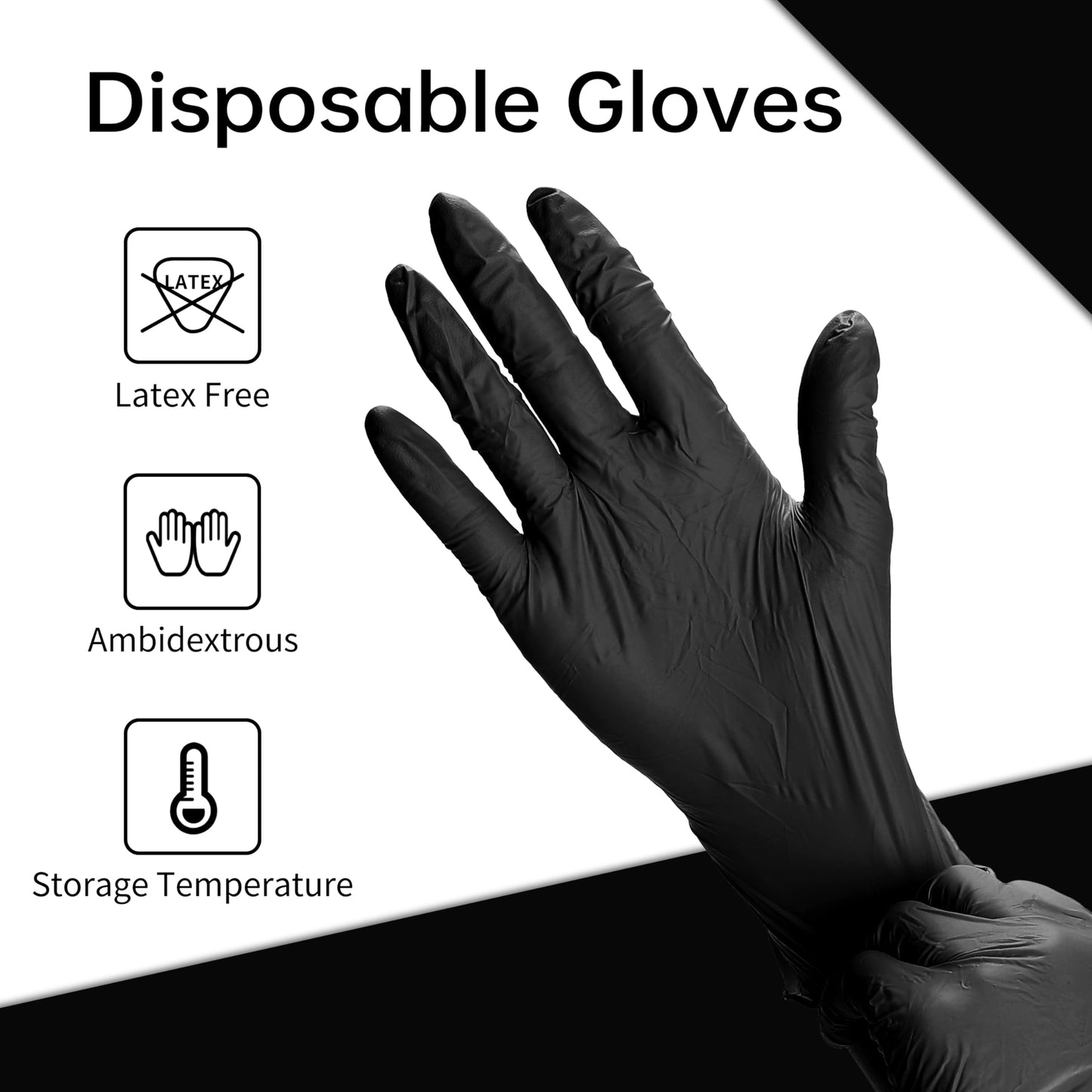 PEIPU Vinyl Disposable Gloves,（Large,100 Pack,Powder Free,Cleaning Service Gloves, Latex Free