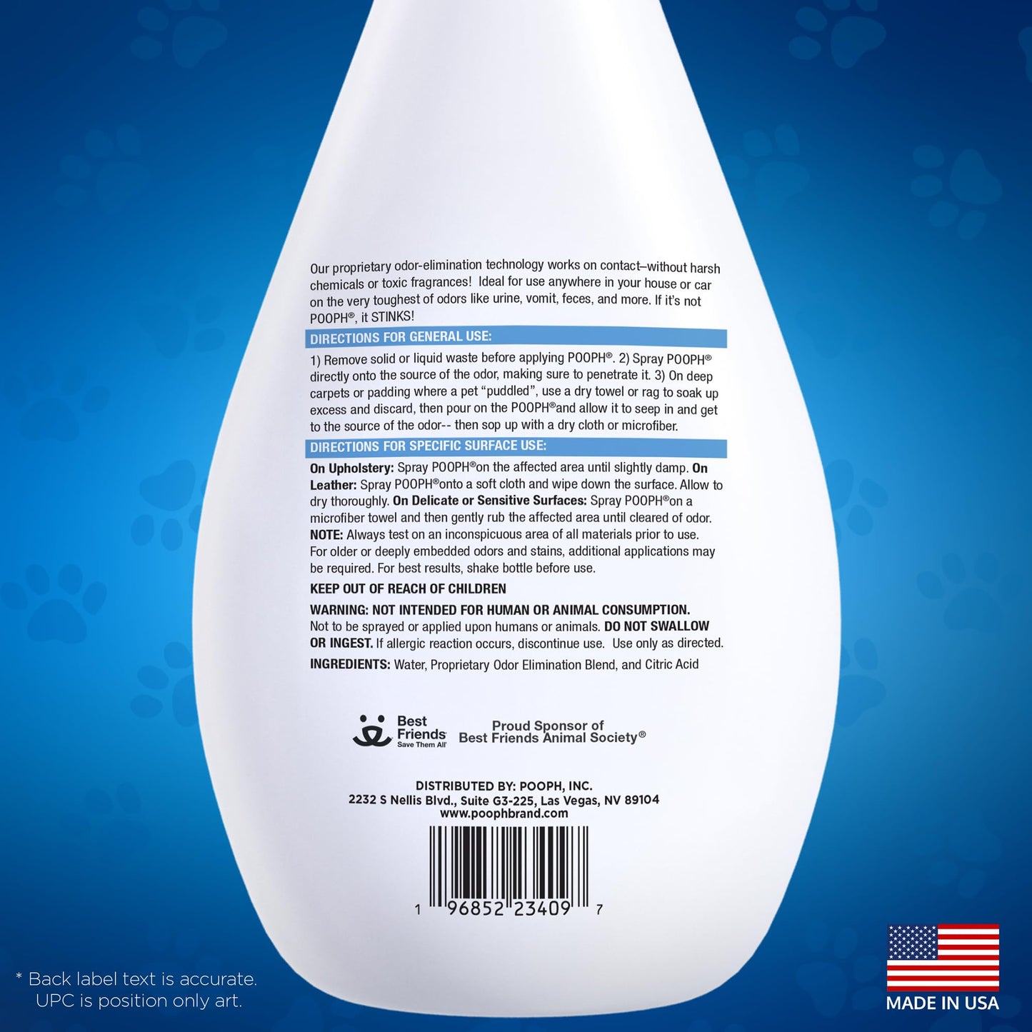 Pooph Pet Odor Eliminator, 32oz Spray, 2-Pack - Dismantles Odors on a Molecular Basis, Dogs, Cats, Freshener, Eliminator, Urine, Poop, Pee, Deodorizer, Natures, Puppy, Fresh, Clean, Furniture, Potty