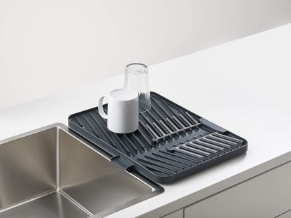 Joseph Joseph Flip-Up Drain Board with Foldable Dish Rack, One-size, Gray