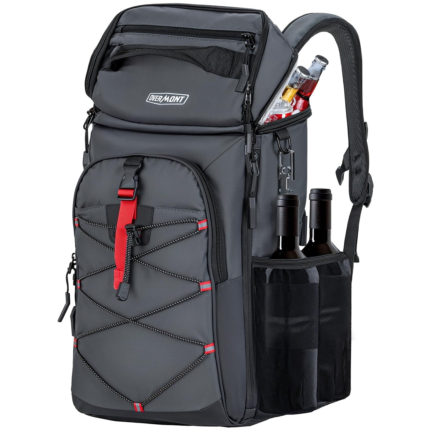 Overmont Insulated Leakproof Backpack Cooler - 30 Cans Soft Lunch Cooler Bag for Men Women - Portable Waterproof Camping Coolers for Outdoor Travel Beach Picnic Hiking